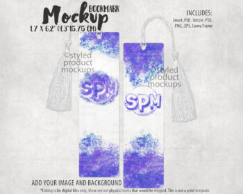 Double Sided Bookmark Mockup