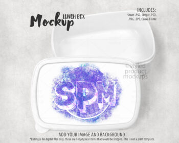 Plastic Lunch Box Mockup