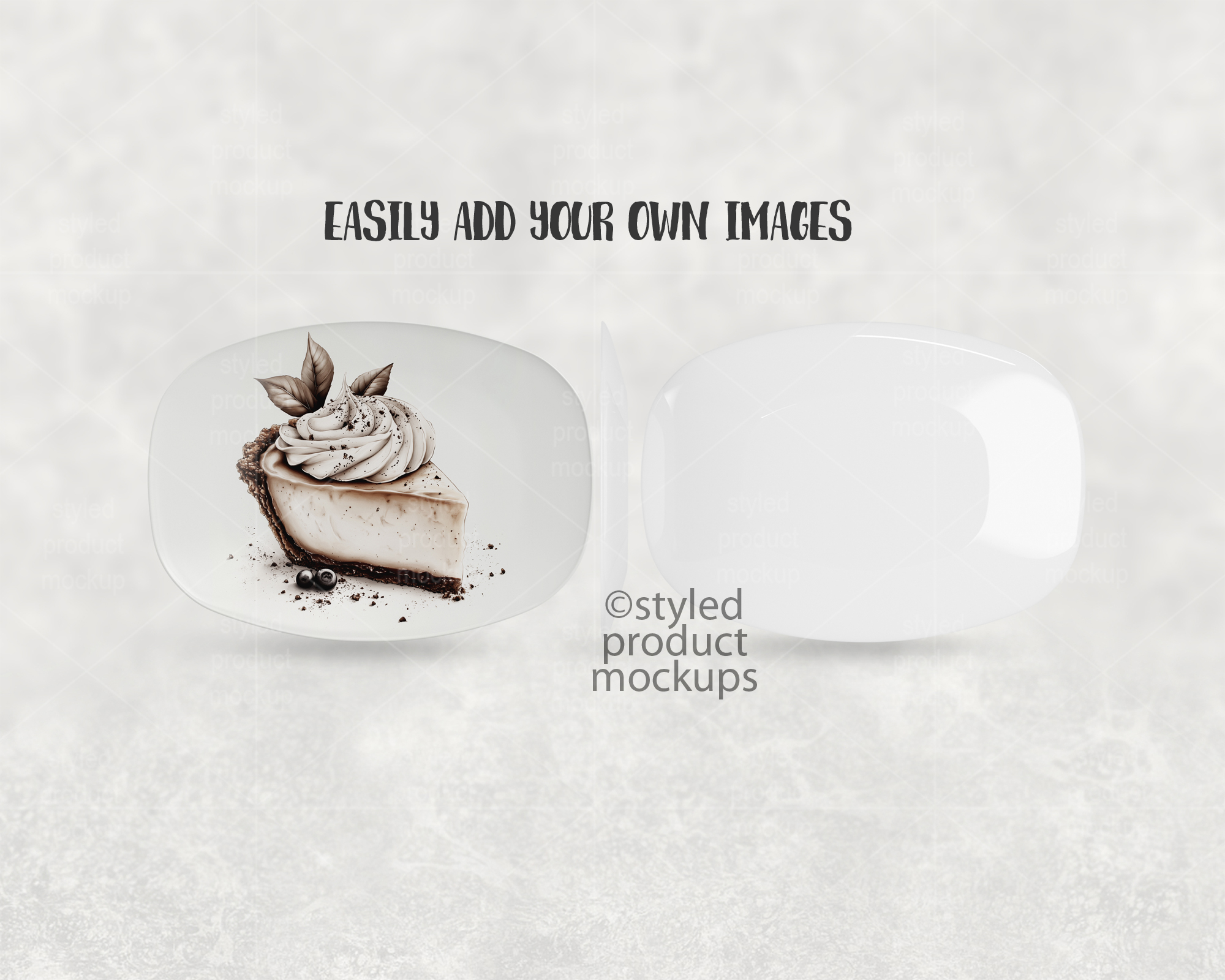 Decoplate 3 Sides Platter Mockup