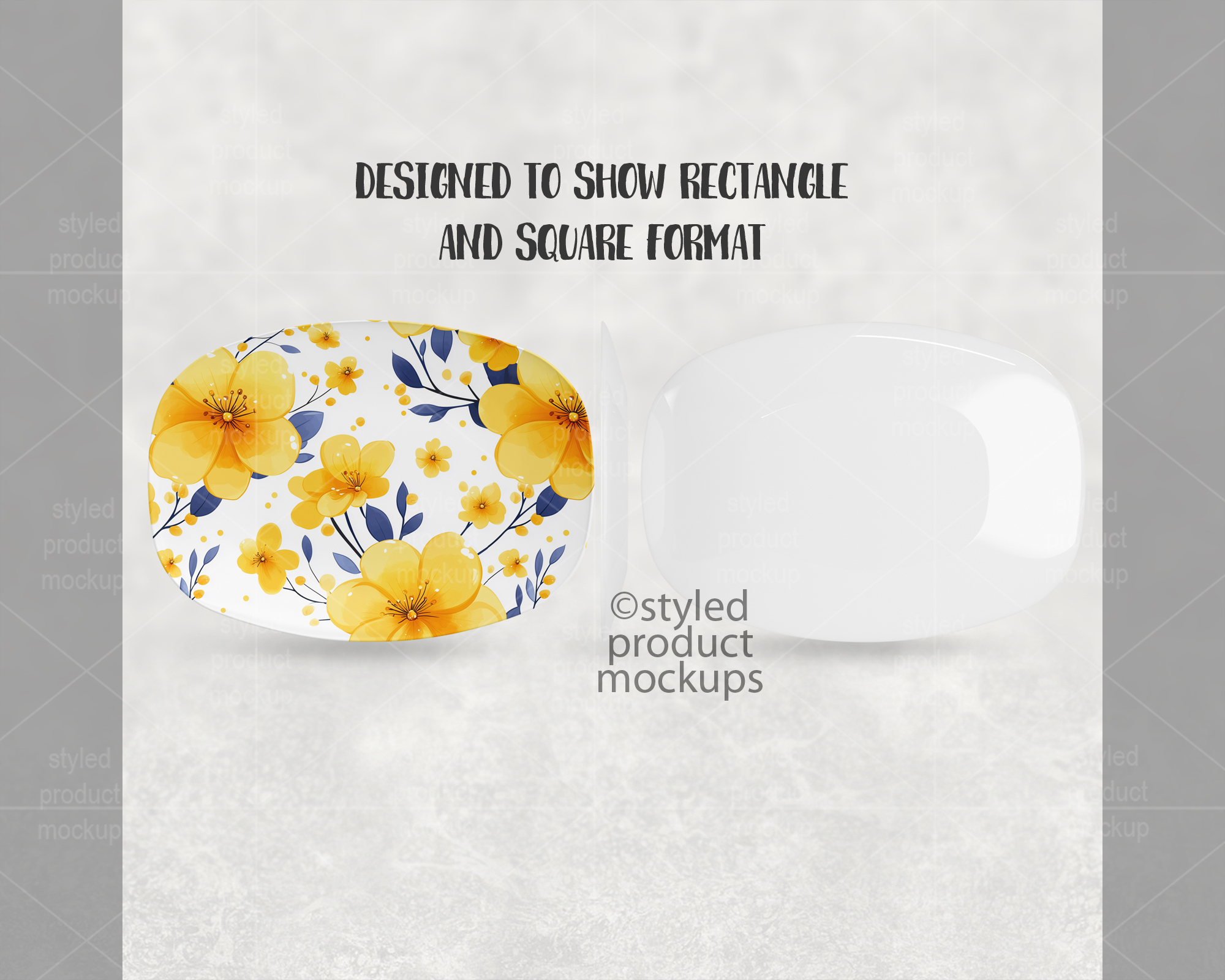 Decoplate 3 Sides Platter Mockup