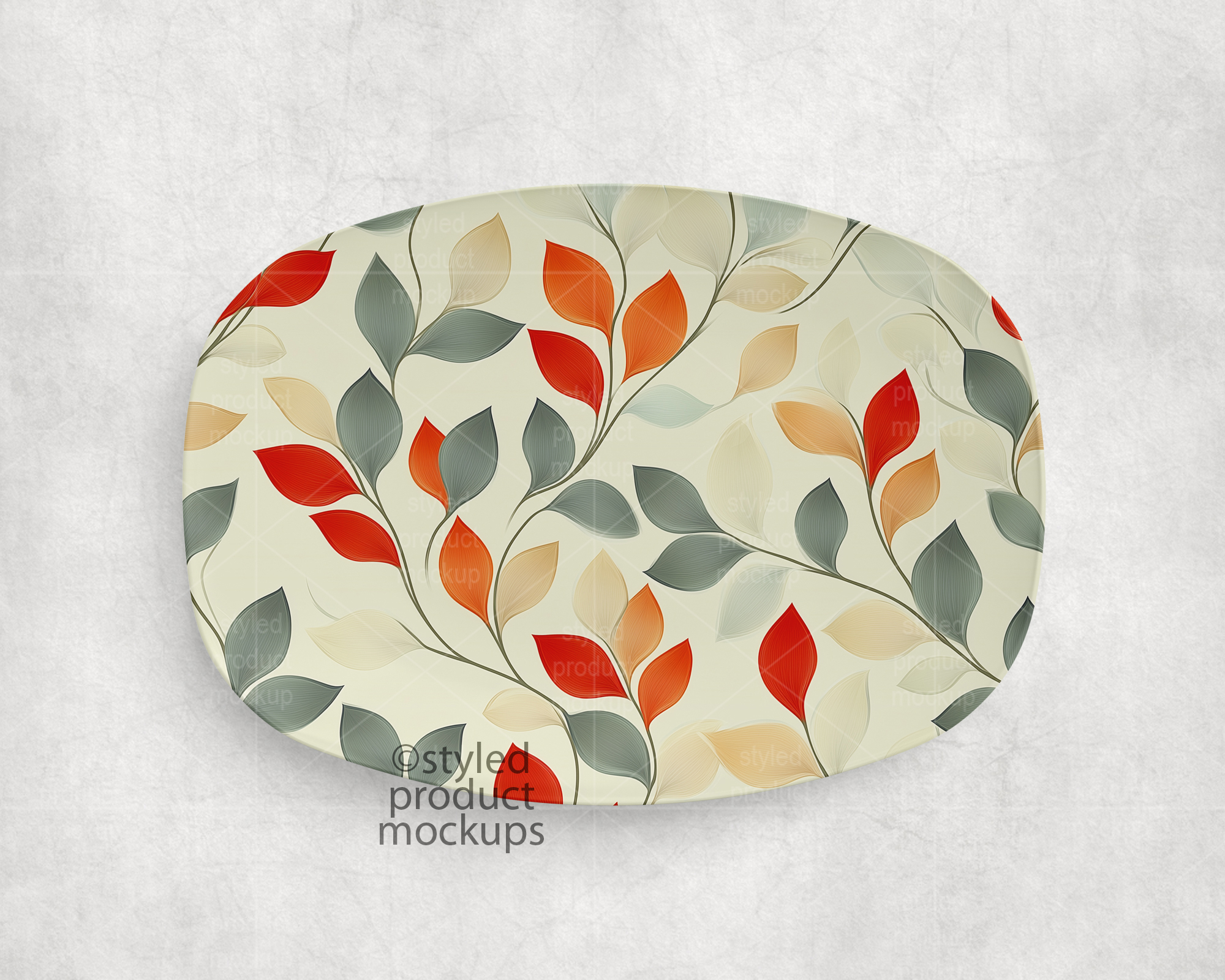 Decoplate Plastic Platter Mockup