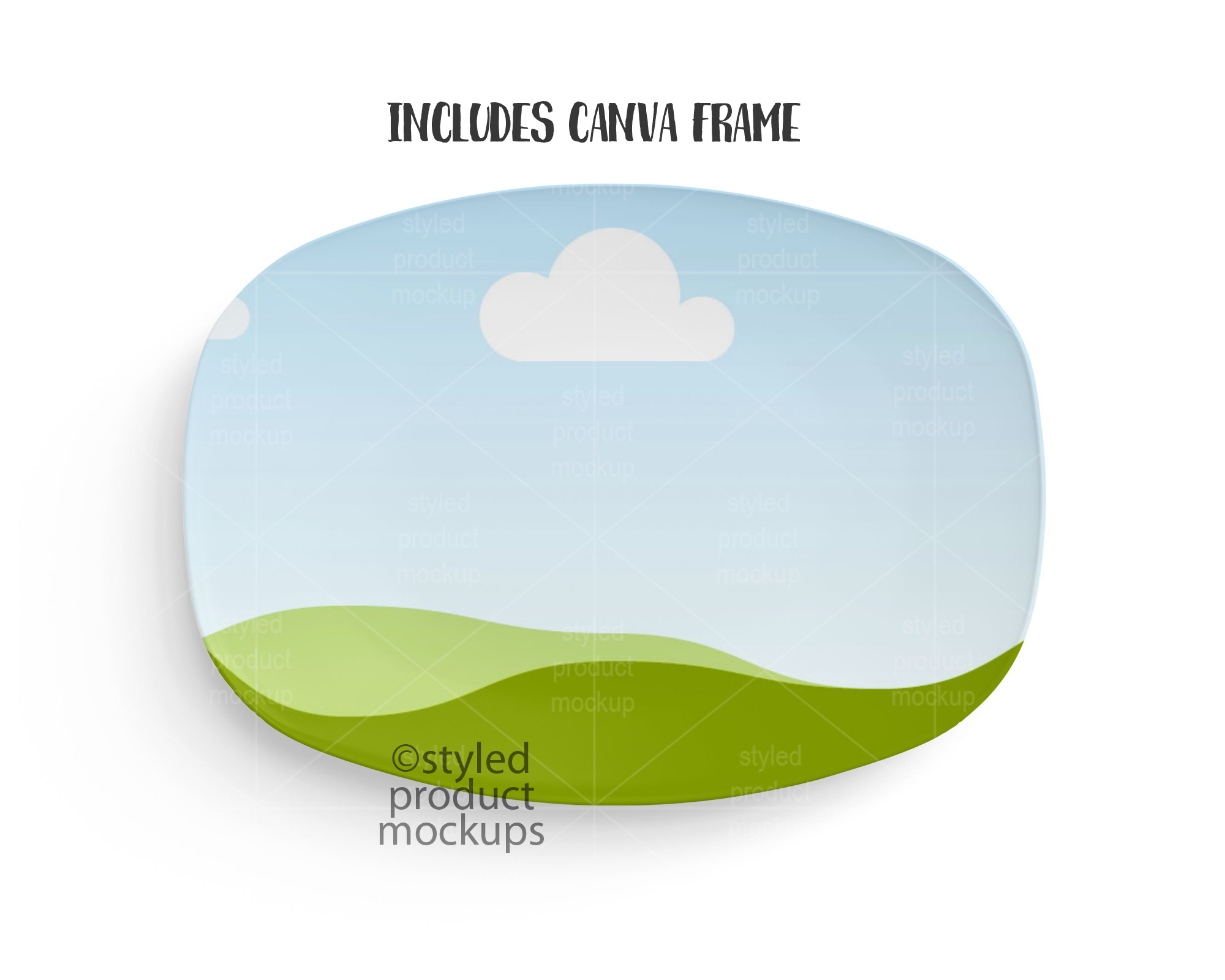 Decoplate Plastic Platter Mockup