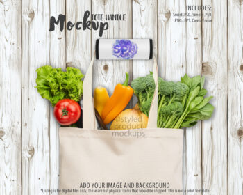 Tote Bag Handle Wrap Mockup