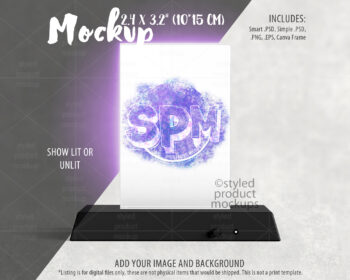 LED Light Up Crystal Mockup