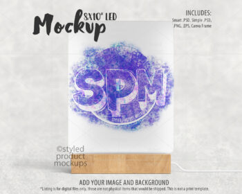 8x10 LED Light Mockup