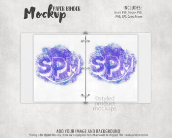 Binder with Paper Mockup