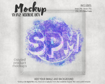Clear Acrylic Box Mockup