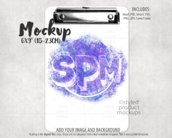 6x9 Mini Clipboard Mockup