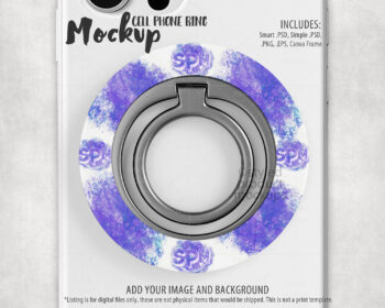 Cell Phone Ring Stand Mockup