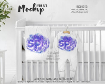 Pajama and Blanket Set Mockup