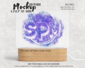 Acrylic LED Light Mockup
