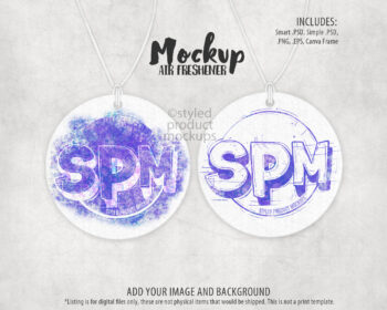 Round Car Air Freshener Mockup