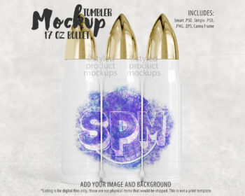 17oz Bullet Tumbler Mockup