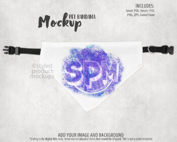 Pet Bandana Collar Mockup