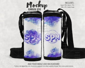 Skinny Tumbler Tote Mockup