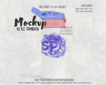 Color Flip Top Tumbler Mockup