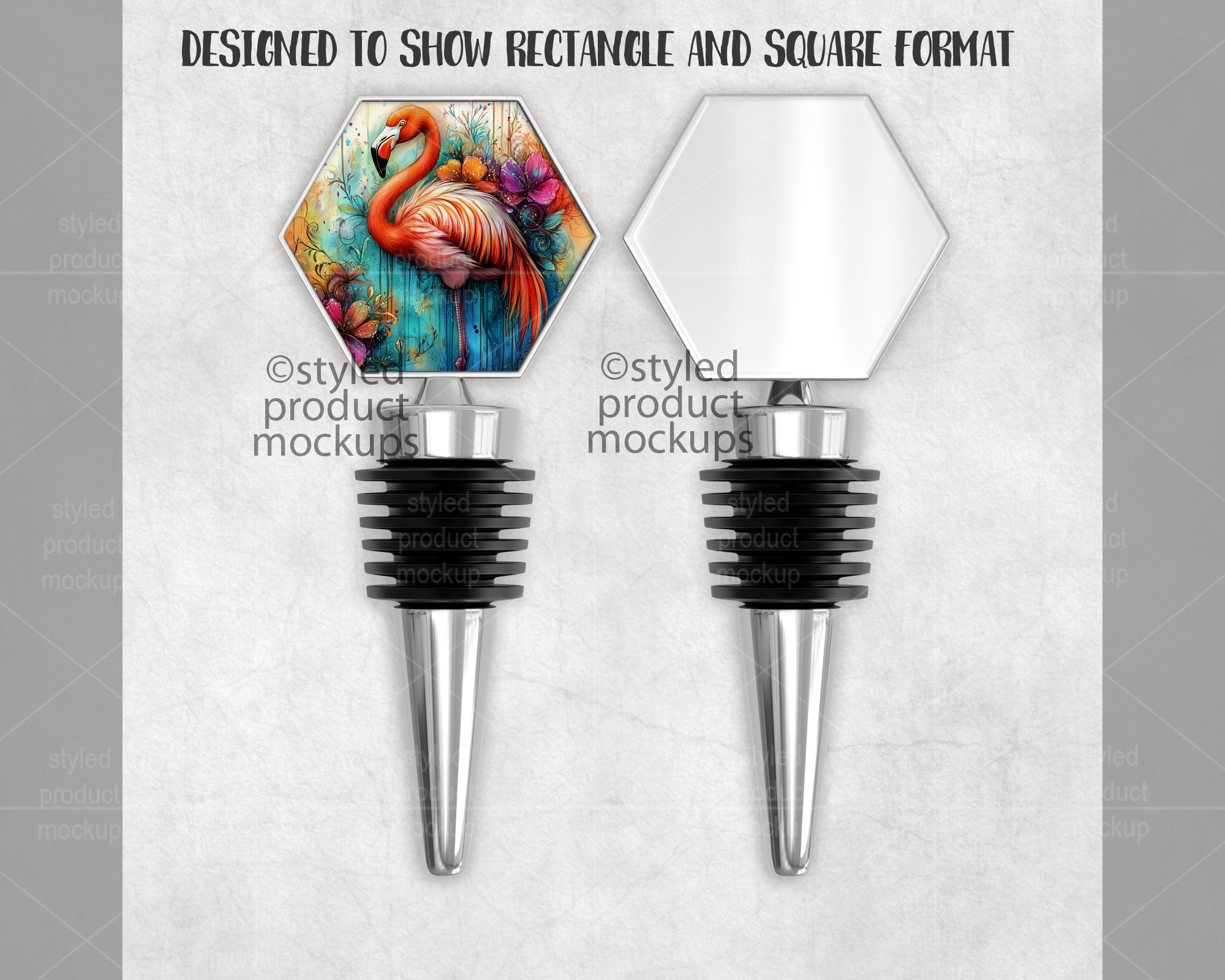 Hexagon Wine Stopper Mockup