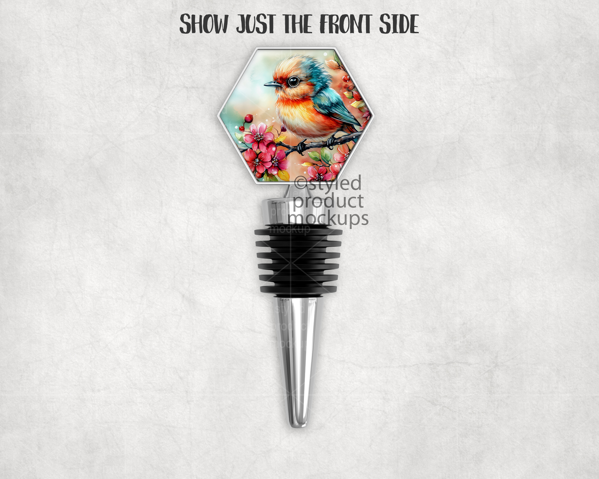 Hexagon Wine Stopper Mockup