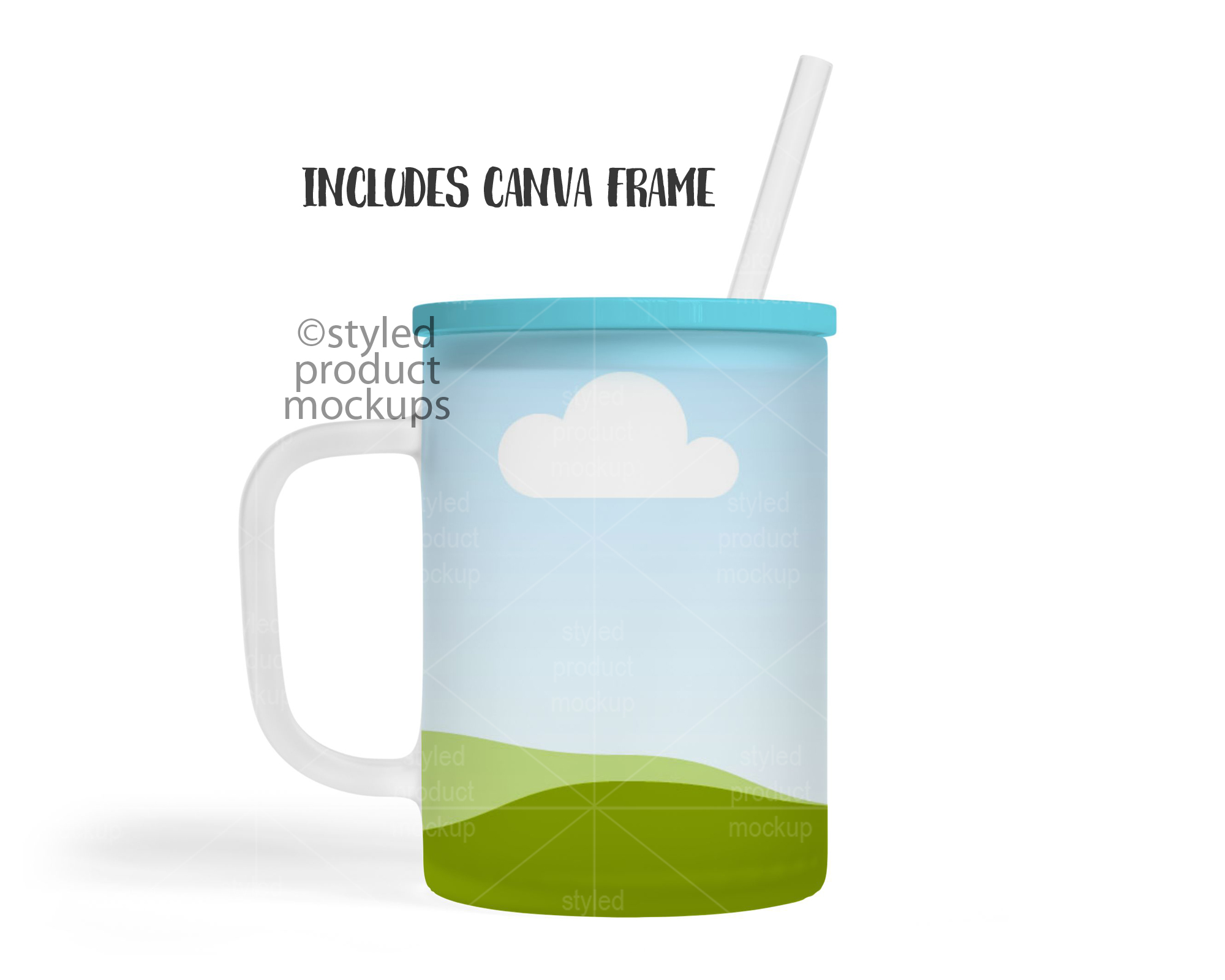 17oz Frosted Mug Mockup