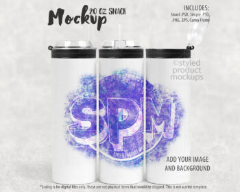 20oz Snack Lid Tumbler Mockup