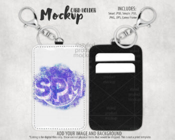 Card Holder Keychain Mockup