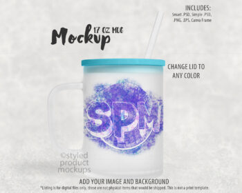 17oz Frosted Mug Mockup