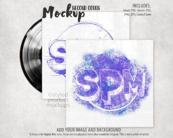 Vinyl Record Cover Mockup
