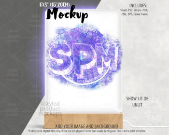 6x8 Vertical LED Light Mockup