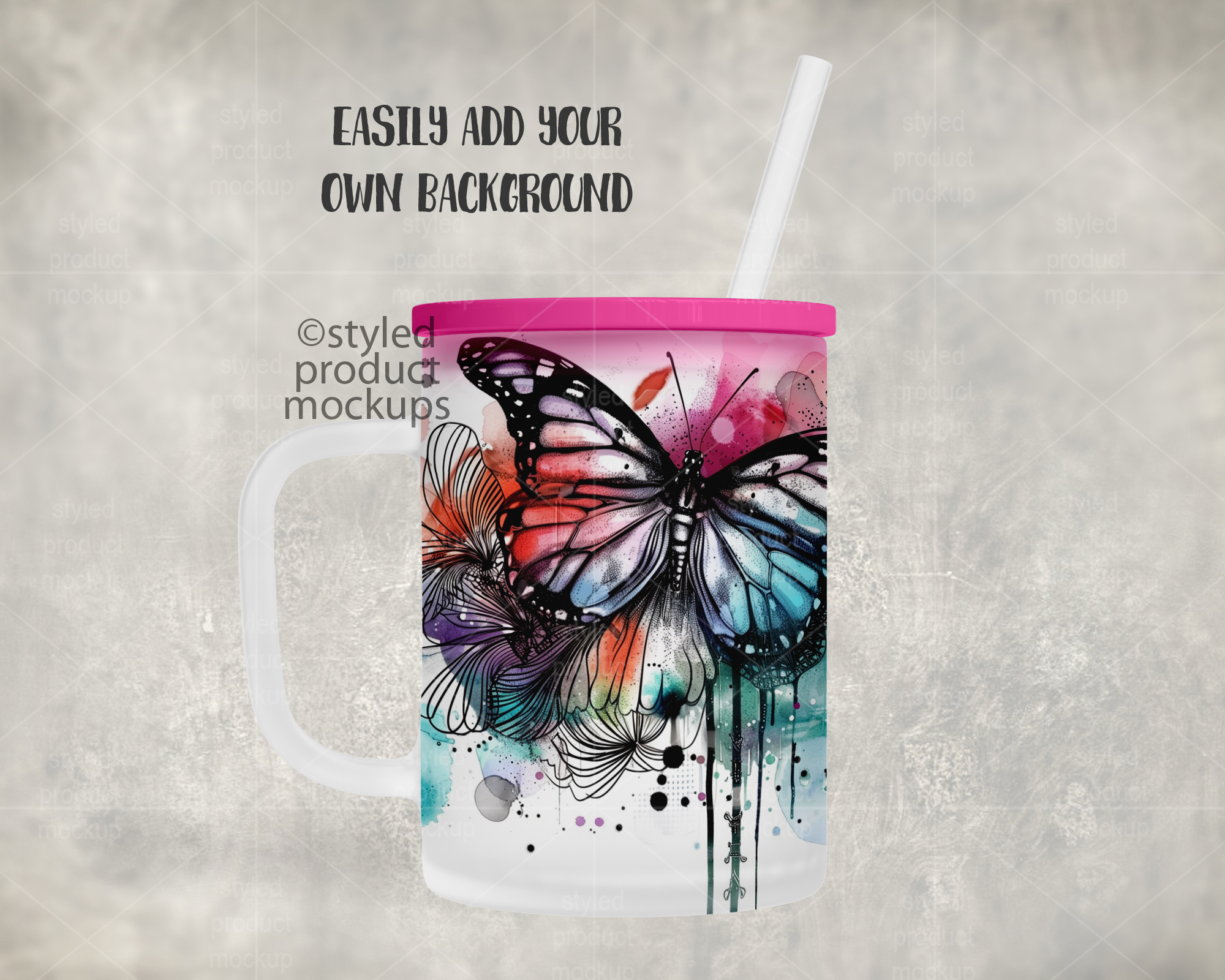 17oz Frosted Mug Mockup