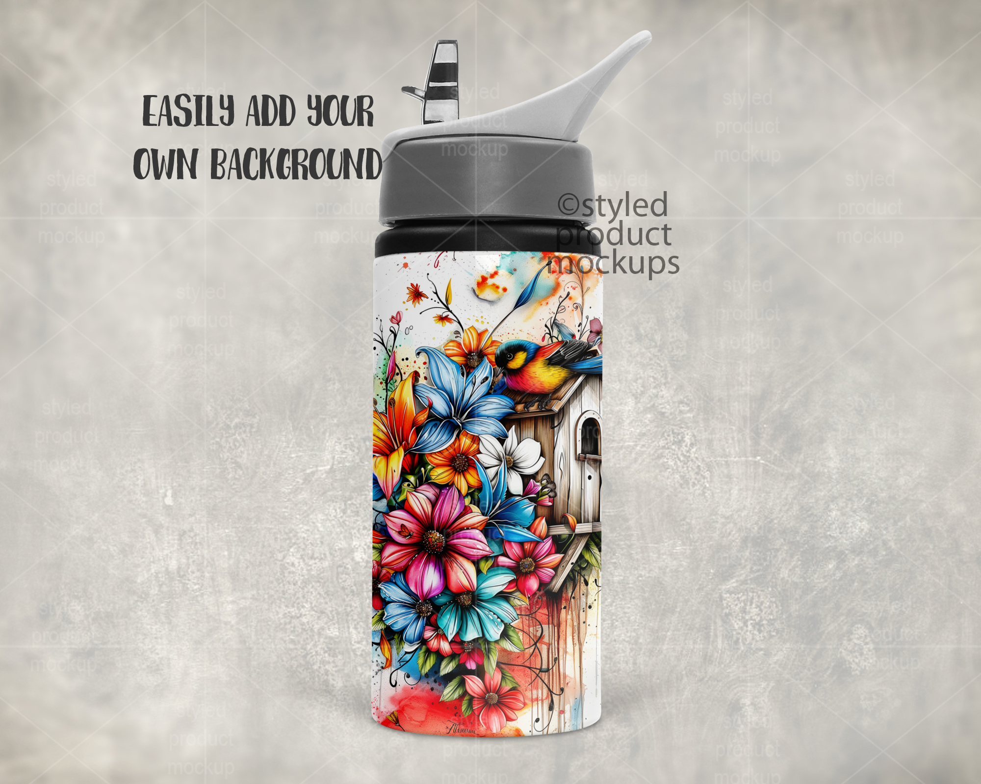 20oz Water Bottle Mockup