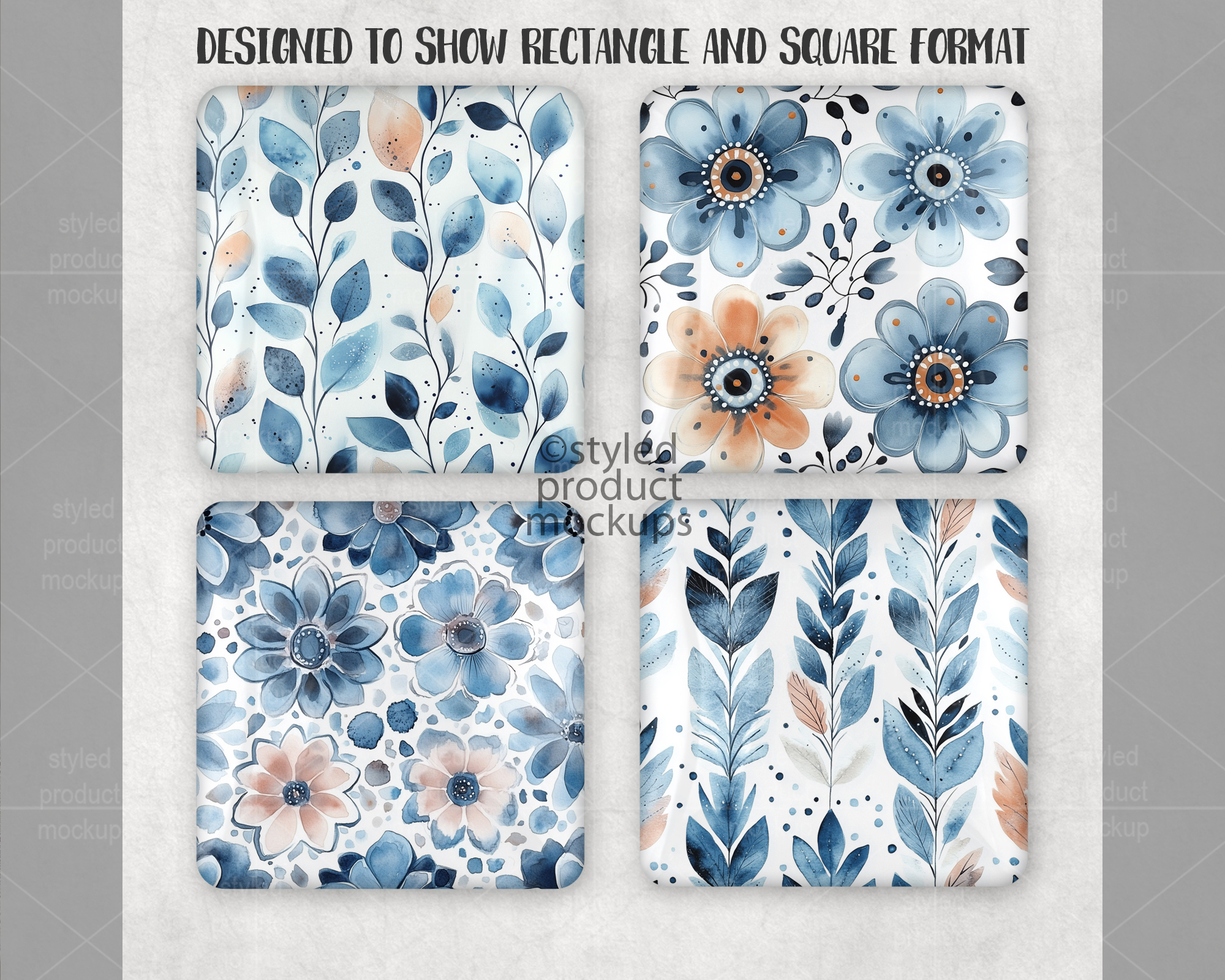 Square Glass Magnet Mockup