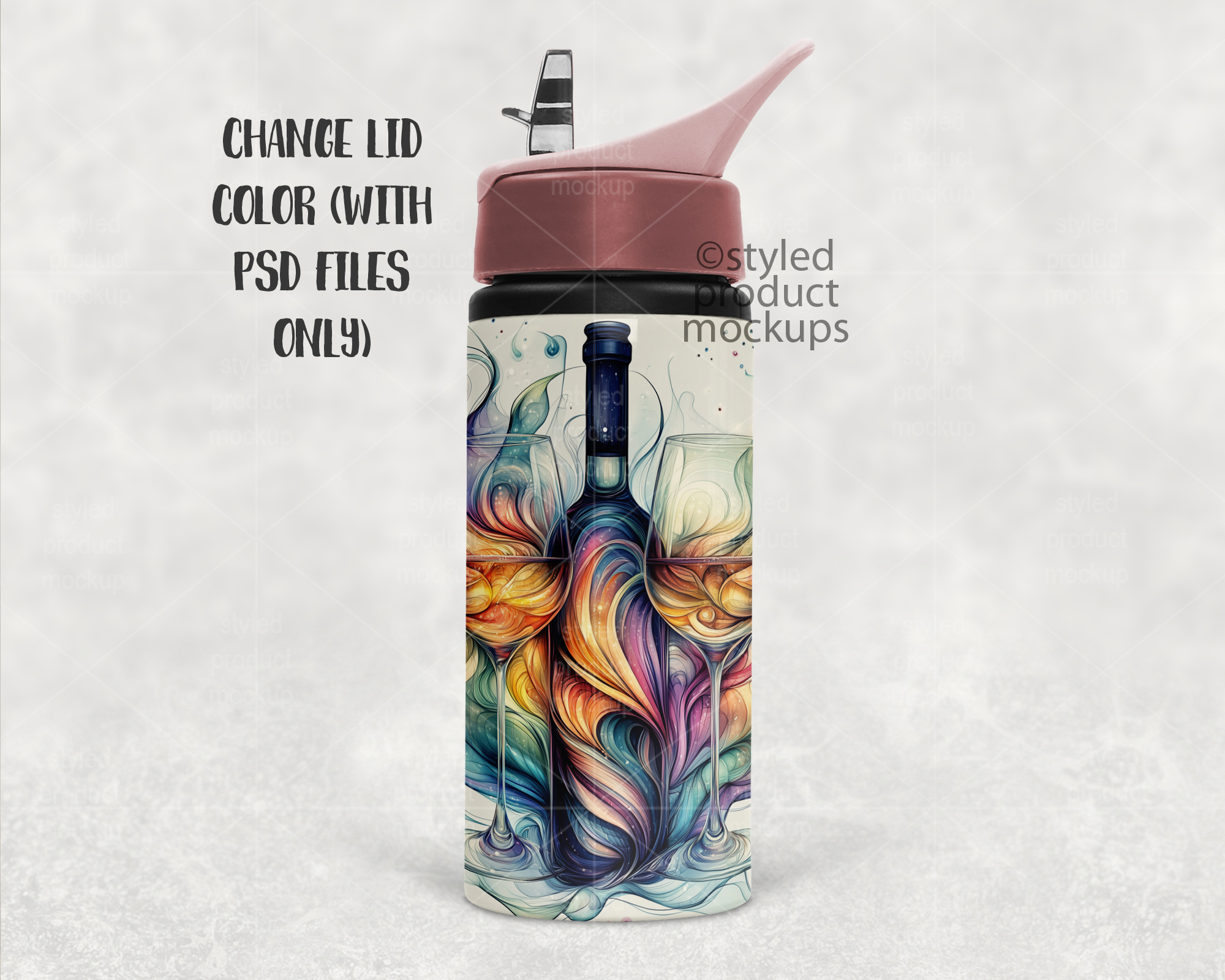 20oz Water Bottle Mockup