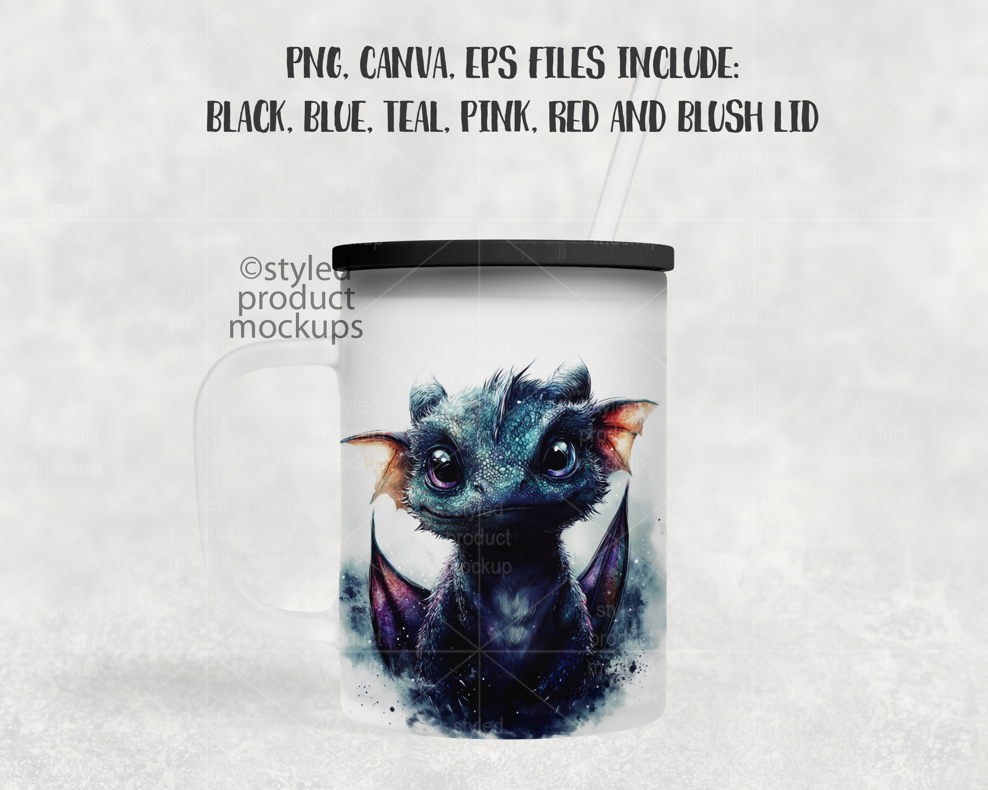 17oz Frosted Mug Mockup