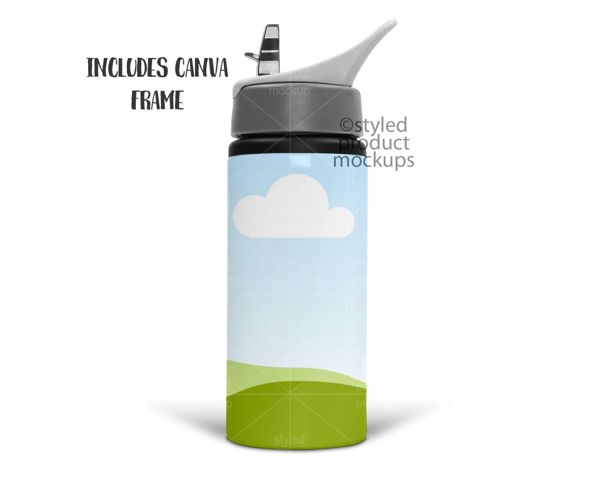 20oz Water Bottle Mockup