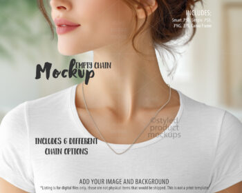 Empty Chain on Female Model Mockup