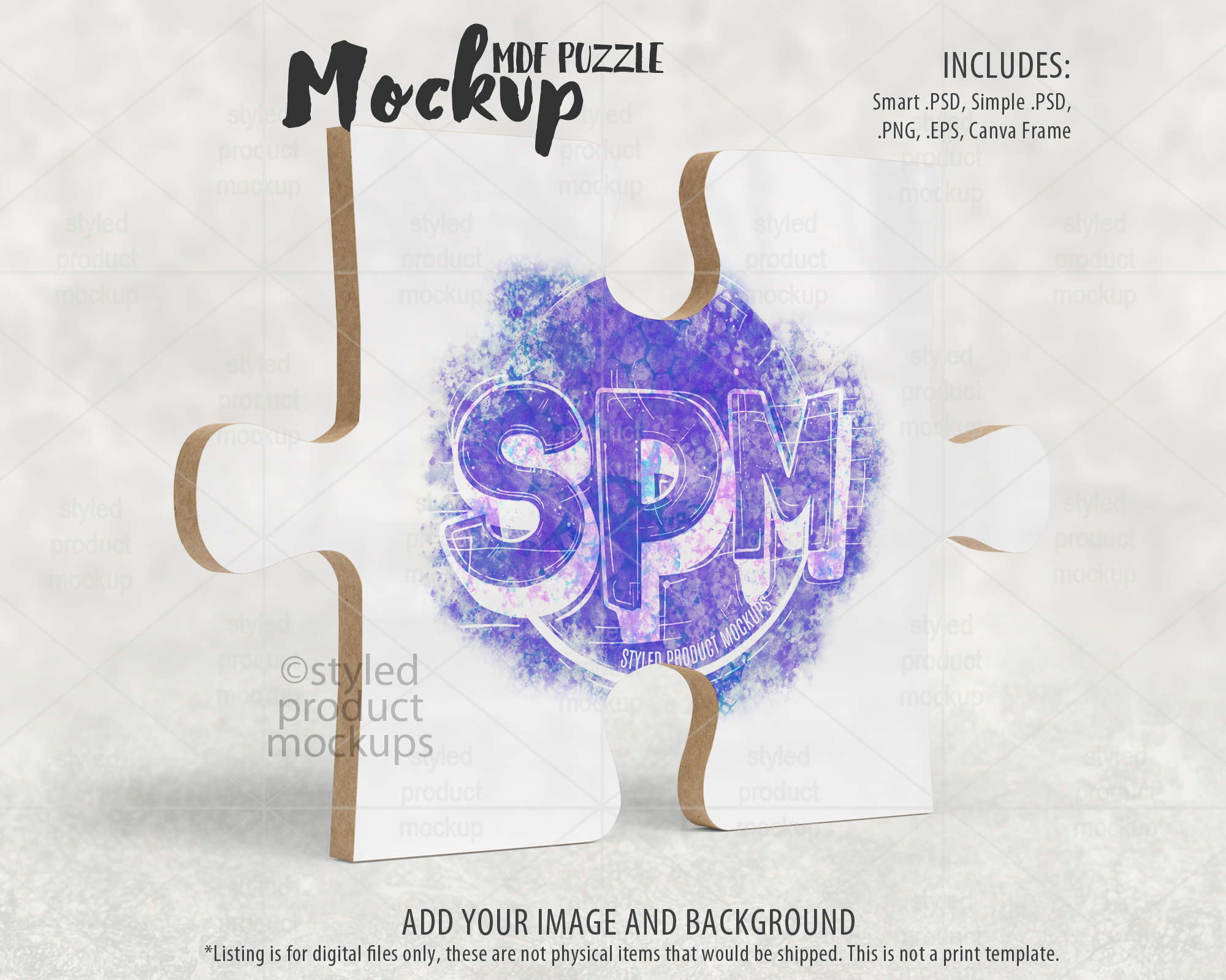 Puzzle Photo Panel Mockup