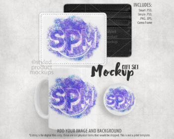 11oz Mug Wallet and Vent Clip Mockup