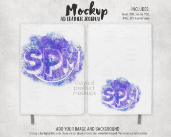 A5 Leather Journal Mockup