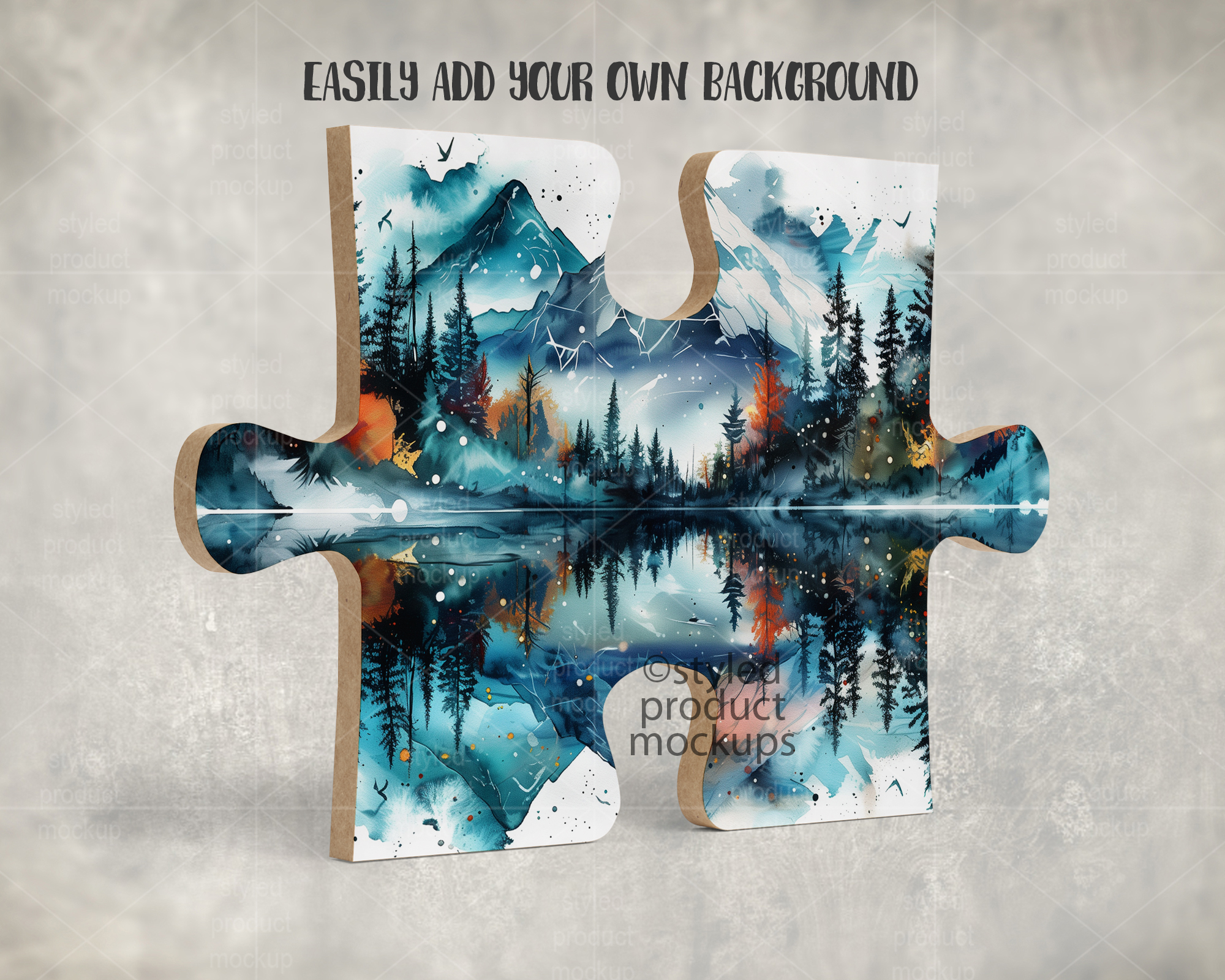 Puzzle Photo Panel Mockup