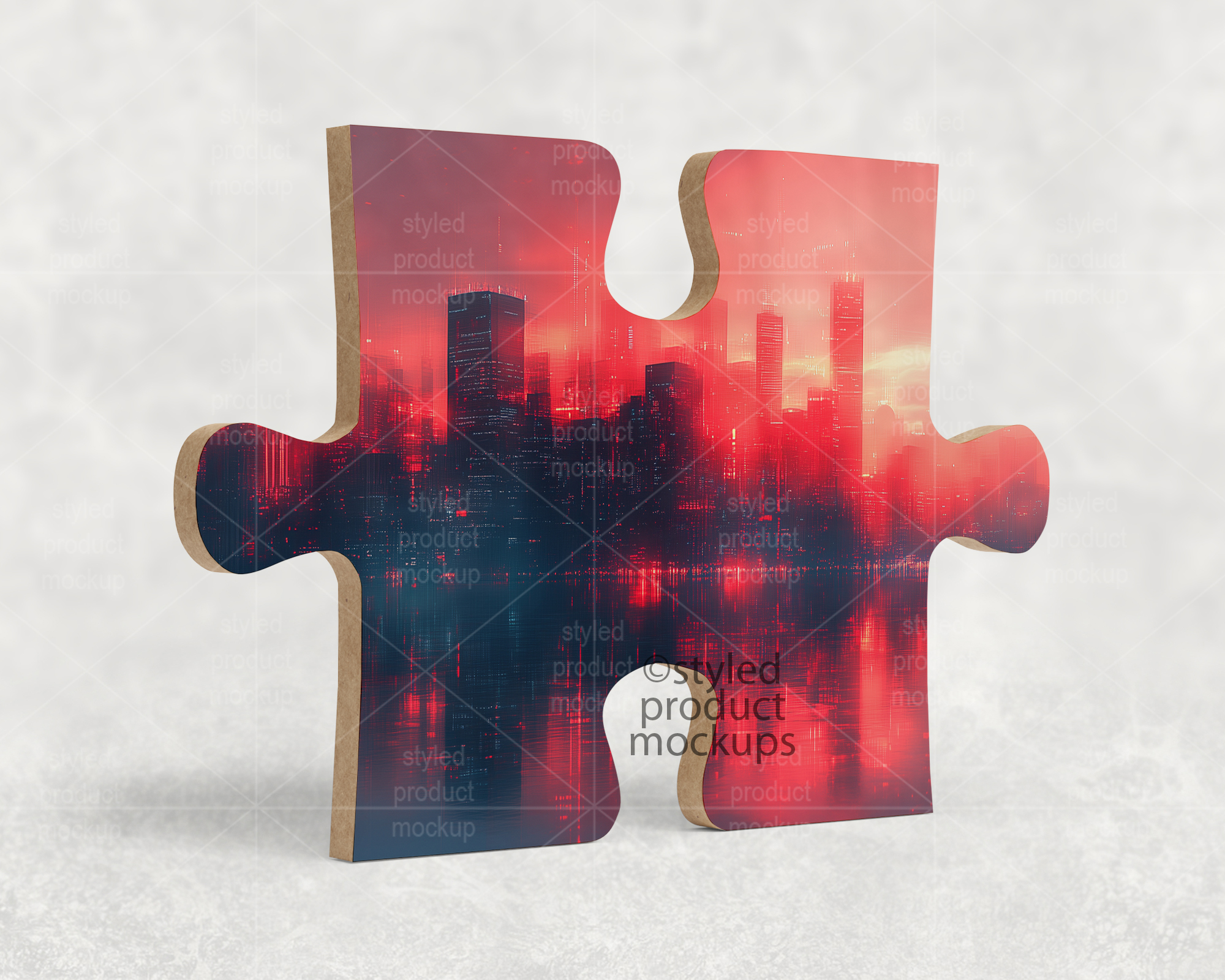 Puzzle Photo Panel Mockup