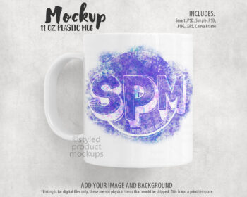 11oz Plastic Mug Mockup