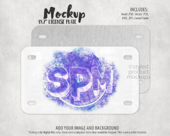 4x7 License Plate Mockup