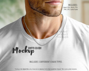 Empty Chain Male Model Mockup