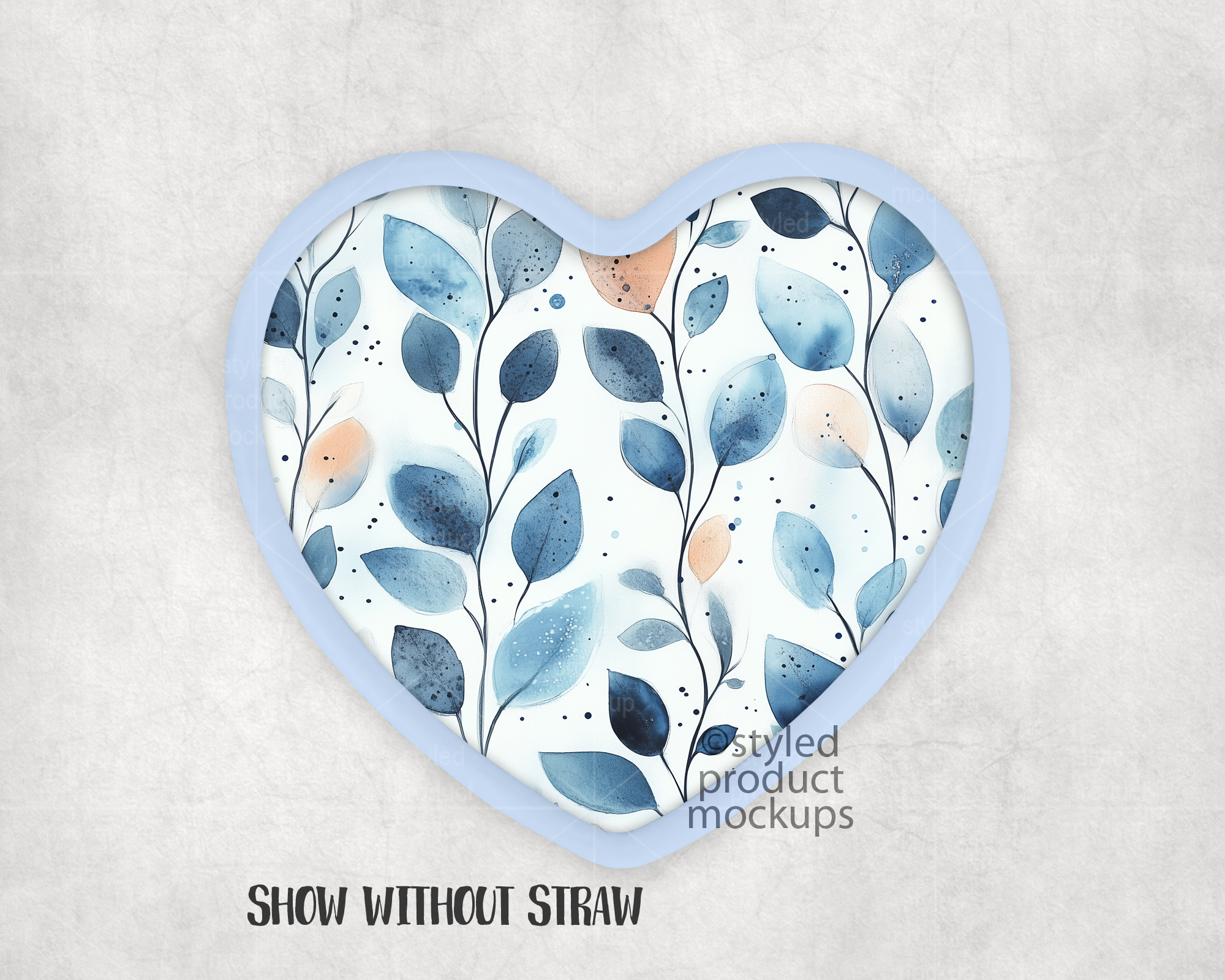 Heart Straw Topper Mockup
