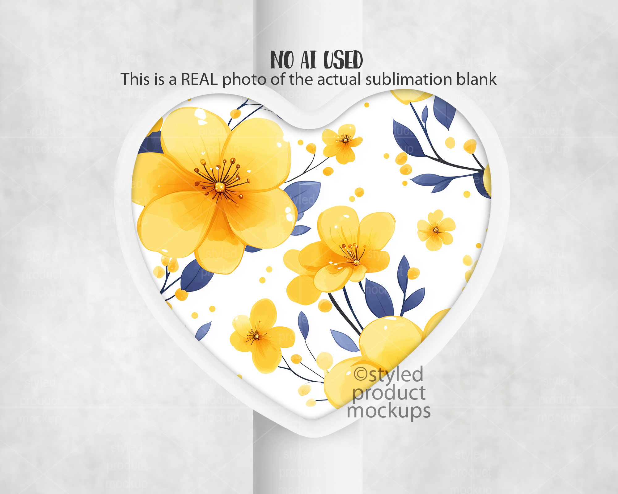Heart Straw Topper Mockup