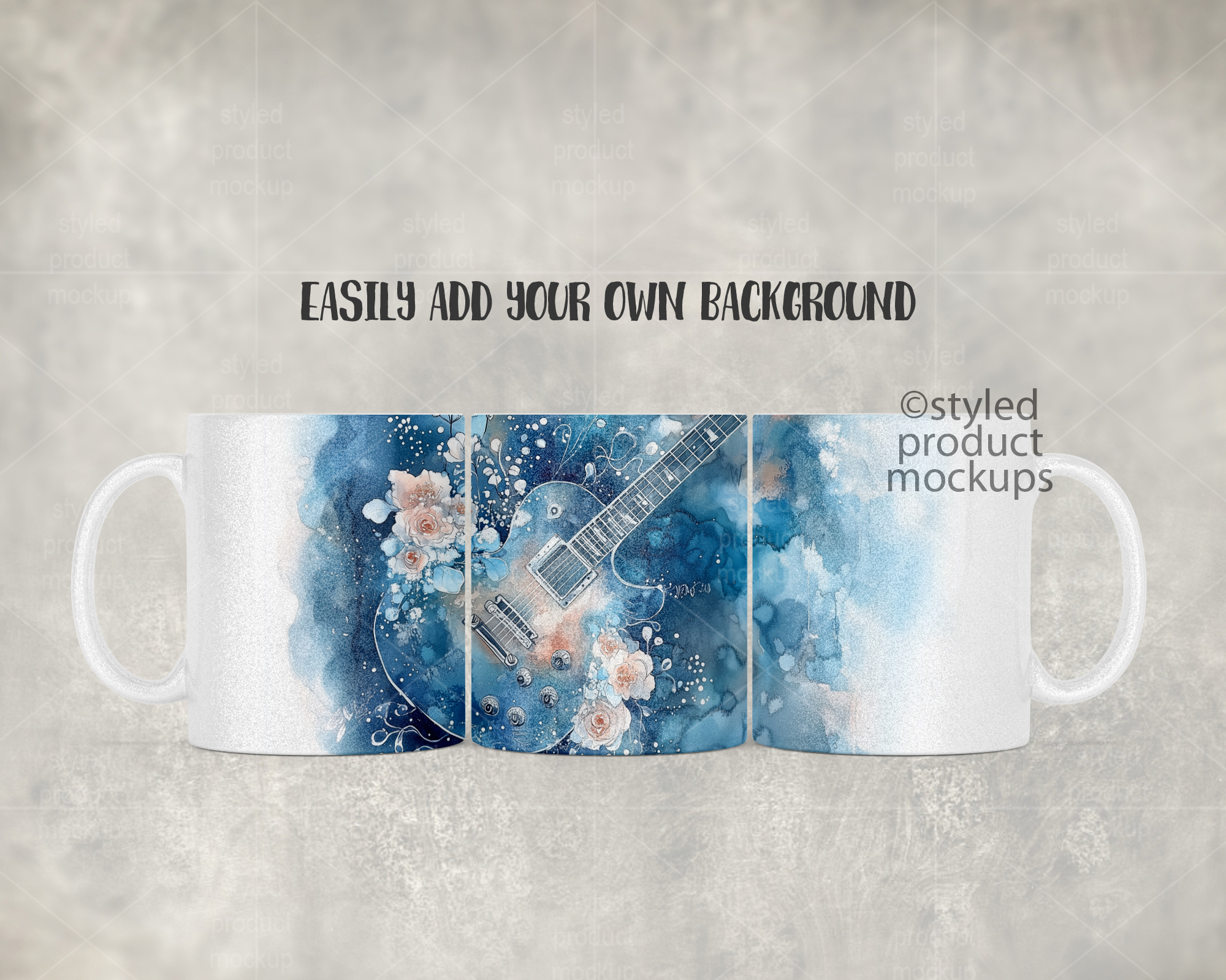 11oz Glitter Mug Mockup