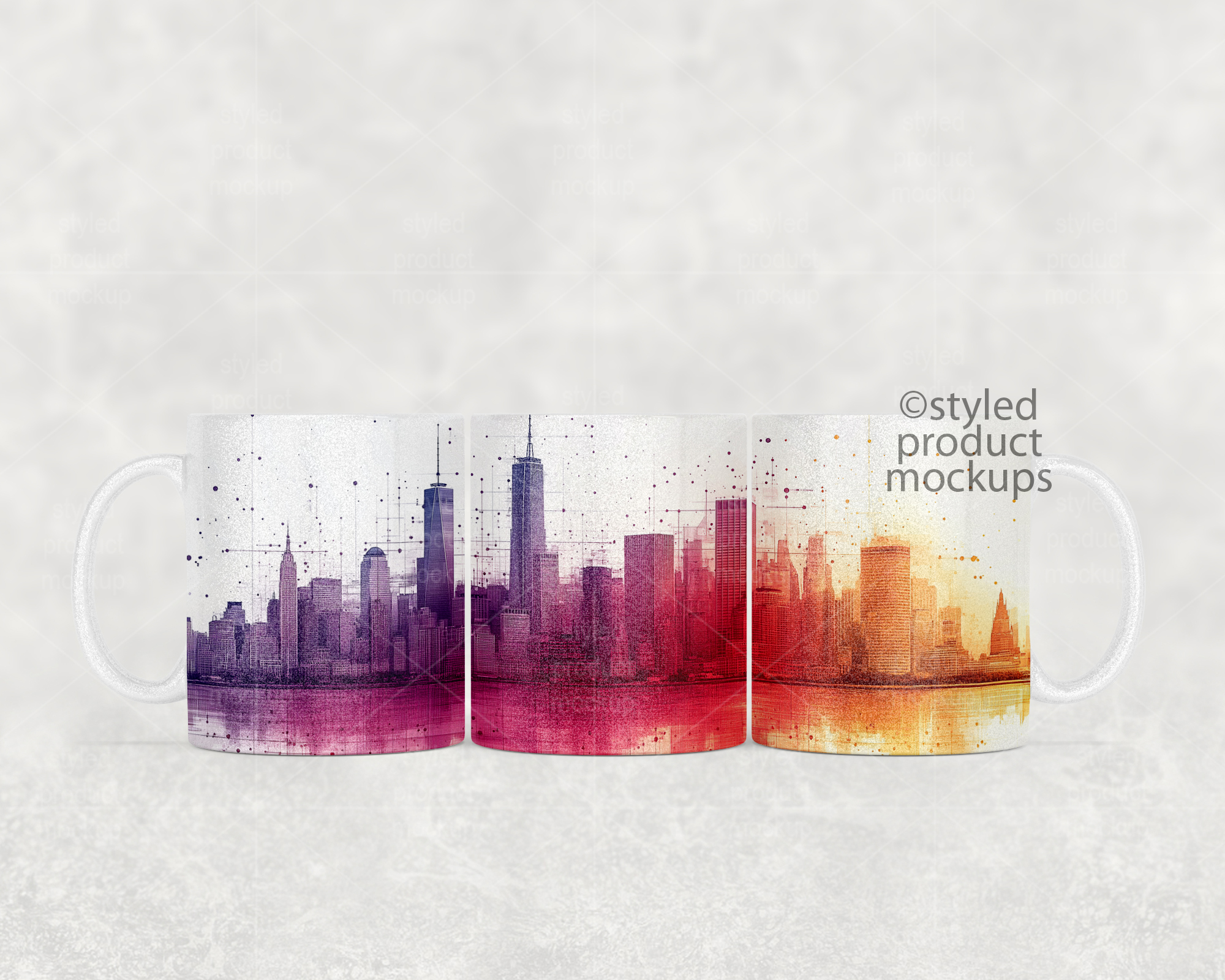 11oz Glitter Mug Mockup