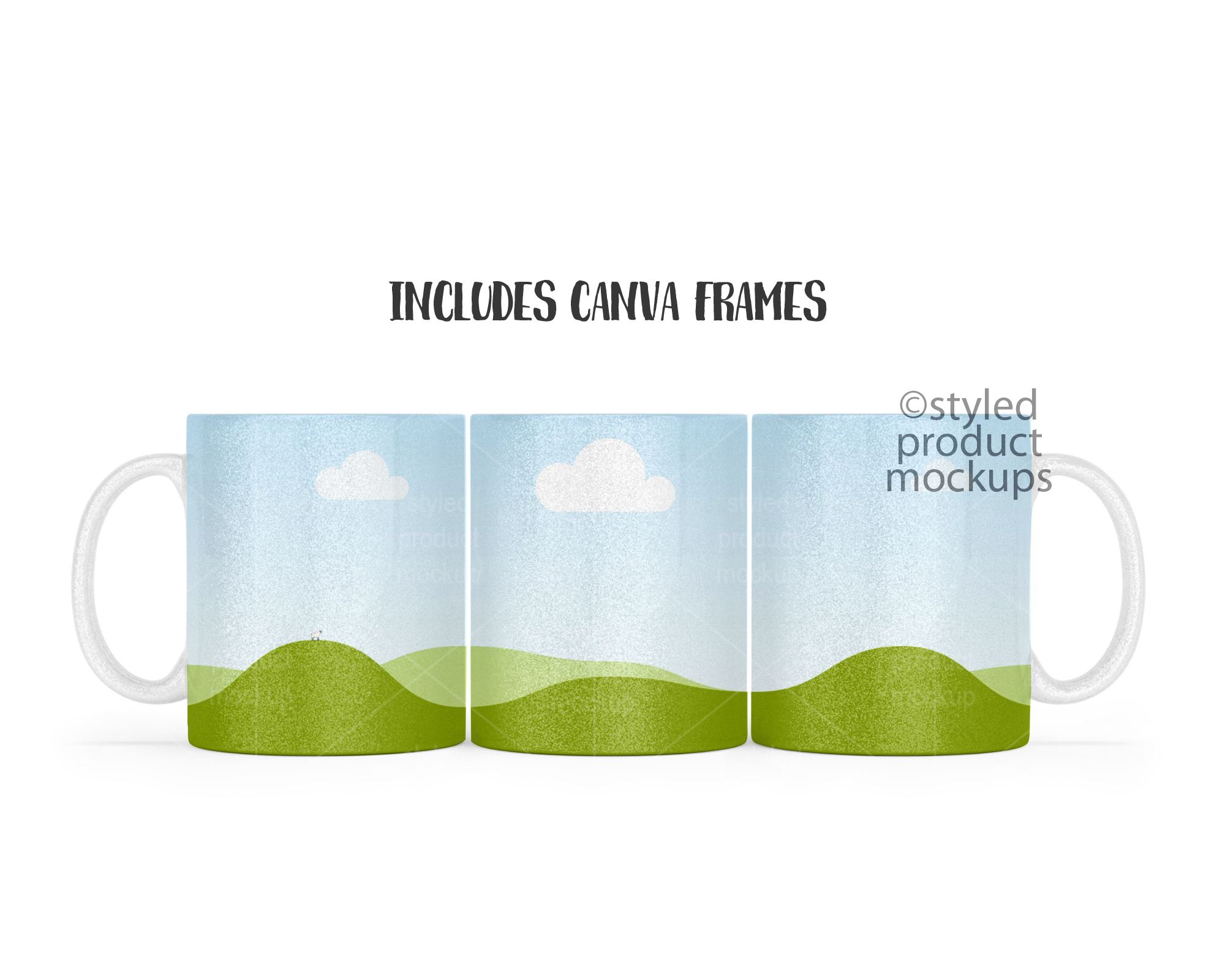 11oz Glitter Mug Mockup