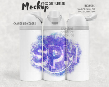 24oz Sip Tumbler Mockup