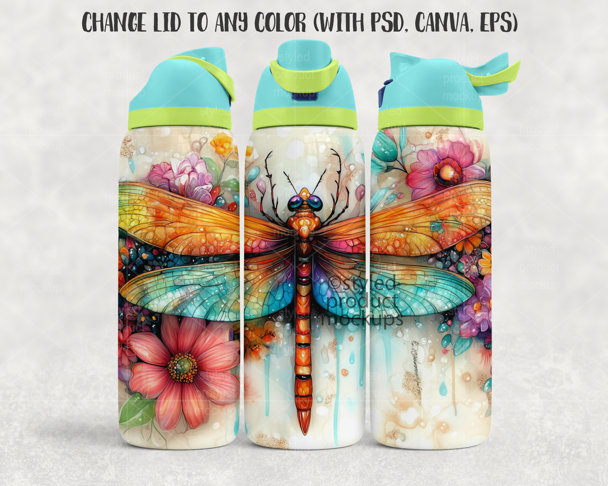 40oz Water Bottle Mockup